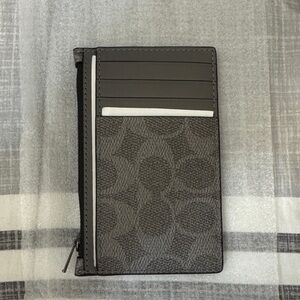 Coach Black and Gray Card Holder